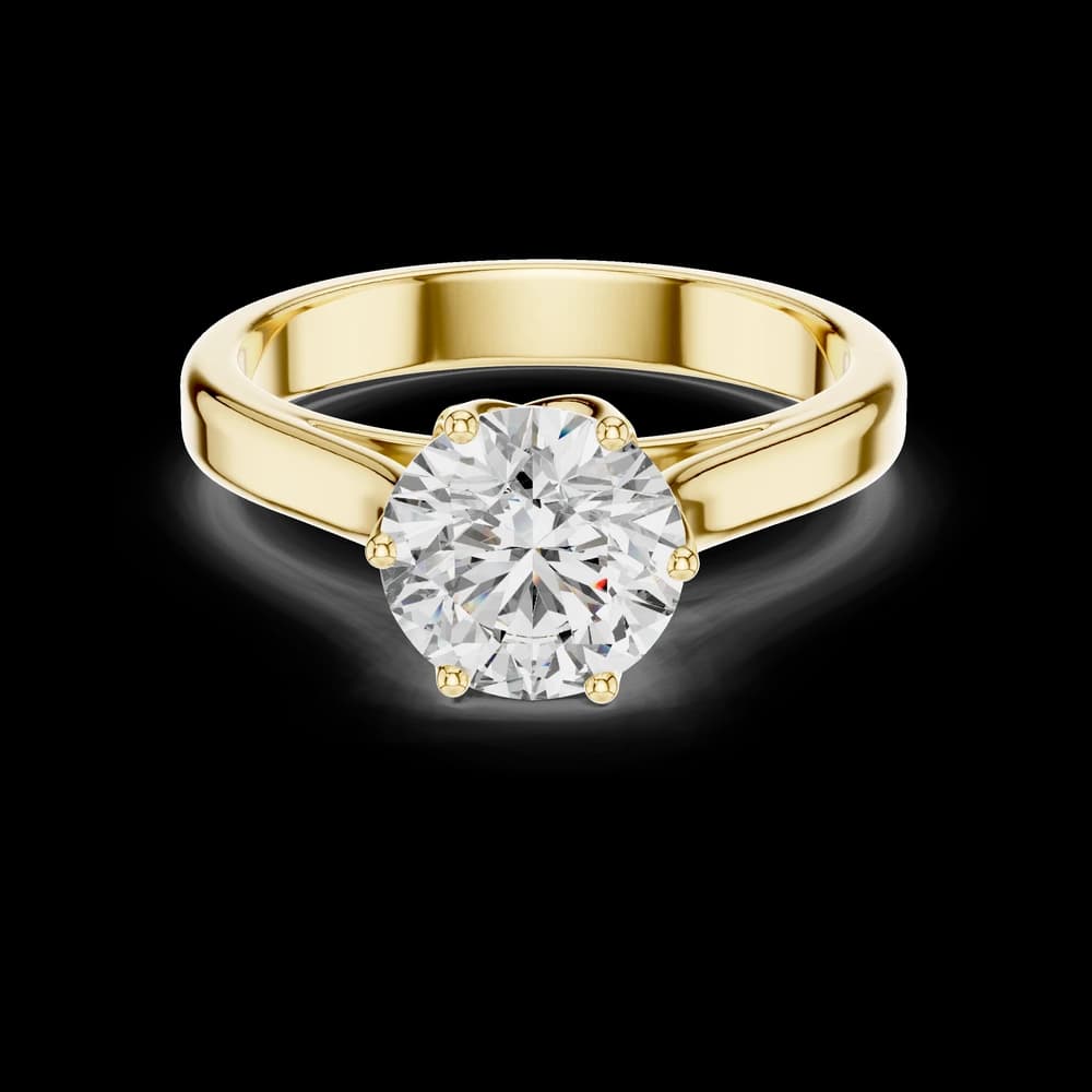 Simple Round Solitaire Lab Grown Diamond Ring - Image 3 Simple Round Solitaire Lab Grown Diamond Ring, view 3 of 3