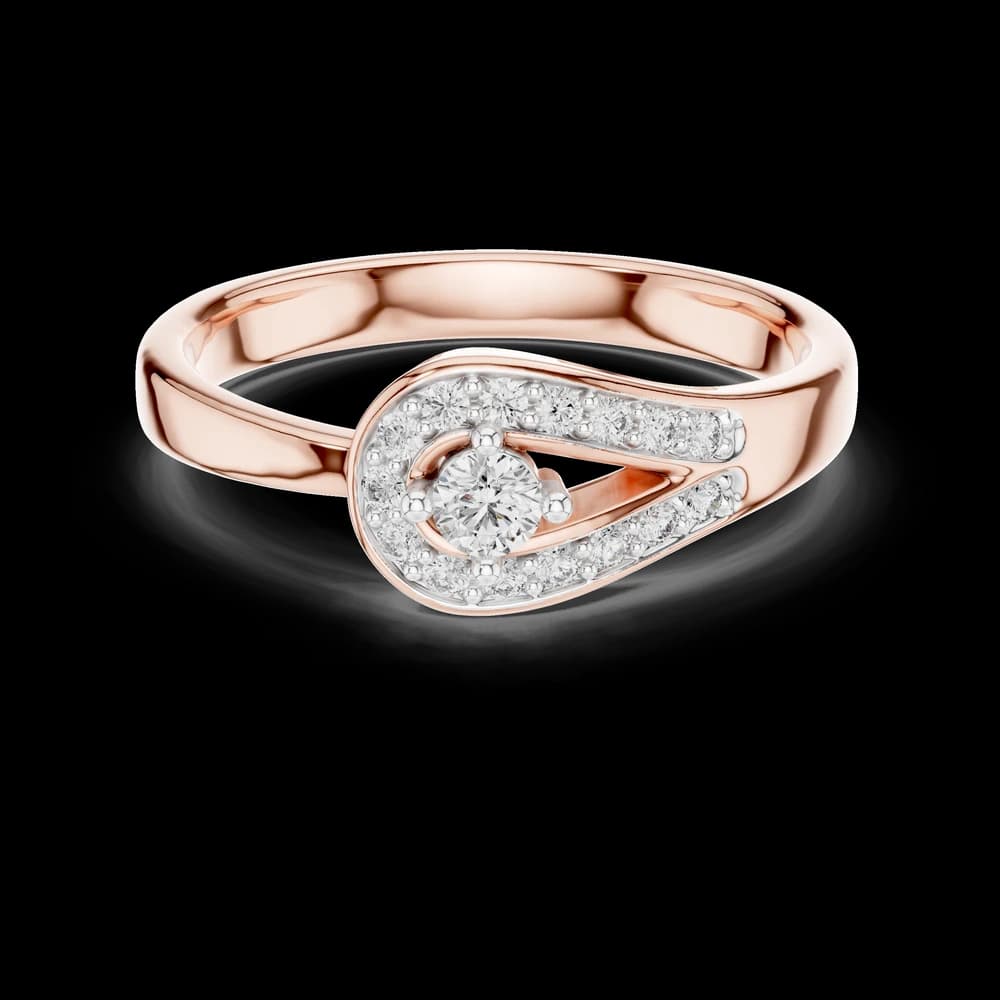 Modern Loop Pave Lab Grown Diamond Ring - Image 1 Modern Loop Pave Lab Grown Diamond Ring, view 1 of 6