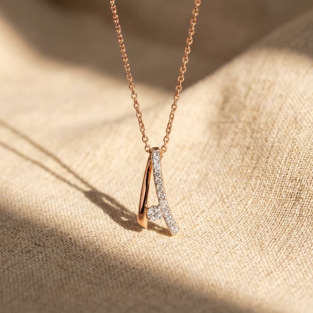 Fancy Chevron Shape Lab Grown Diamond Pendant - Image 5 Fancy Chevron Shape Lab Grown Diamond Pendant, view 5 of 5