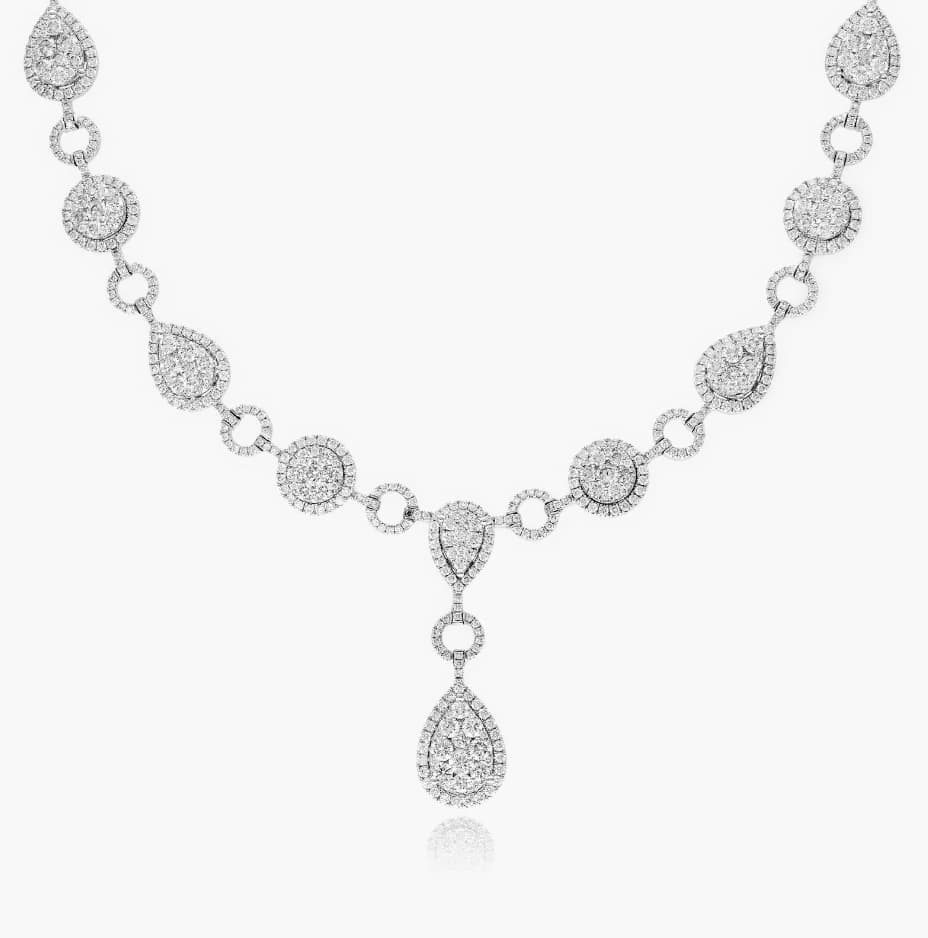 Fancy Composite Statement Drop Necklace - Image 1 Fancy Composite Statement Drop Necklace, view 1 of 4