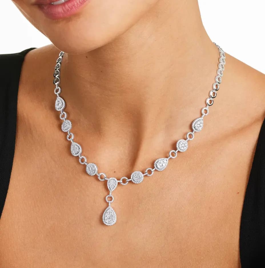 Fancy Composite Statement Drop Necklace - Image 4 Fancy Composite Statement Drop Necklace, view 4 of 4