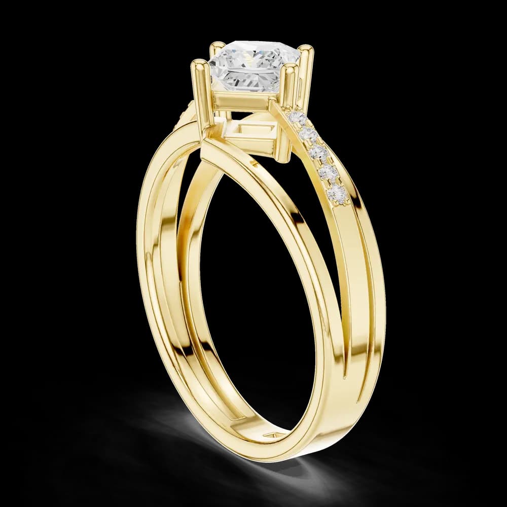 Fancy Feather Lab Grown Diamond Ring - Image 4 Fancy Feather Lab Grown Diamond Ring, view 4 of 6