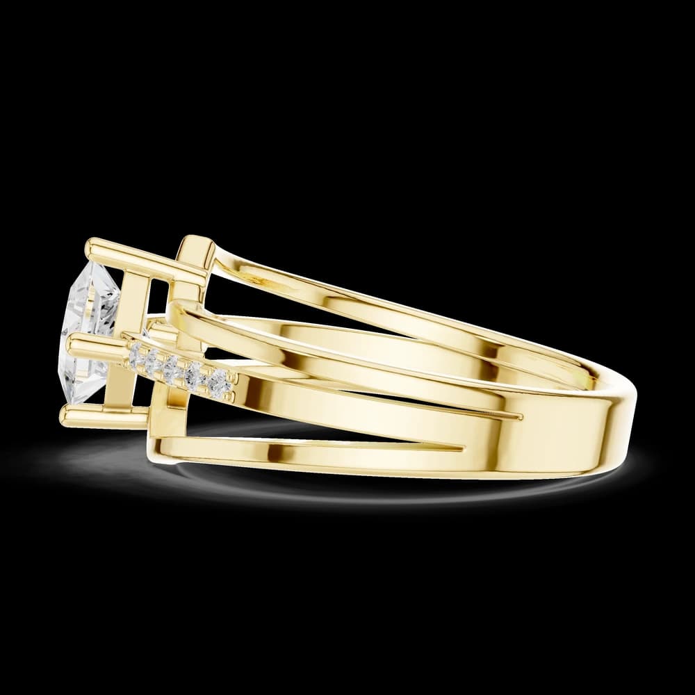 Fancy Feather Lab Grown Diamond Ring - Image 6 Fancy Feather Lab Grown Diamond Ring, view 6 of 6