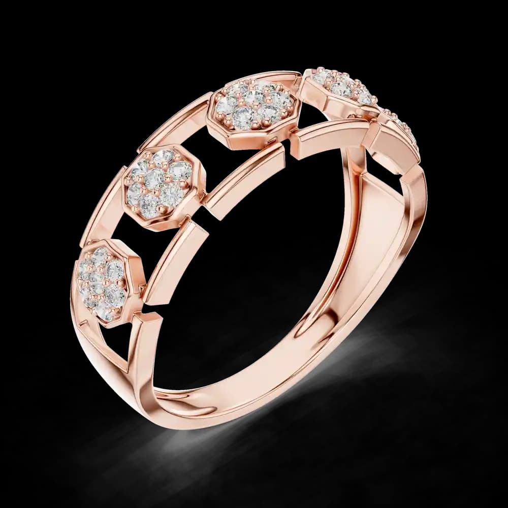 Fancy Lab grown diamond ring piece - Image 1 Fancy Lab grown diamond ring piece, view 1 of 1