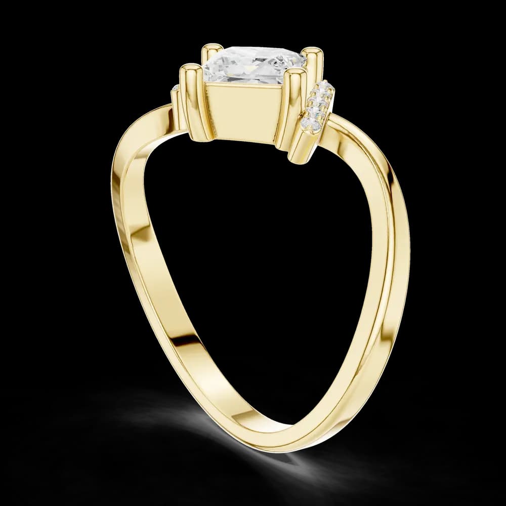 Feather Fancy Lab Grown Diamond Ring - Image 4 Feather Fancy Lab Grown Diamond Ring, view 4 of 6