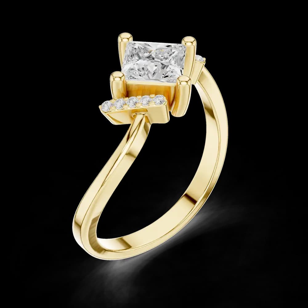 Feather Fancy Lab Grown Diamond Ring - Image 5 Feather Fancy Lab Grown Diamond Ring, view 5 of 6