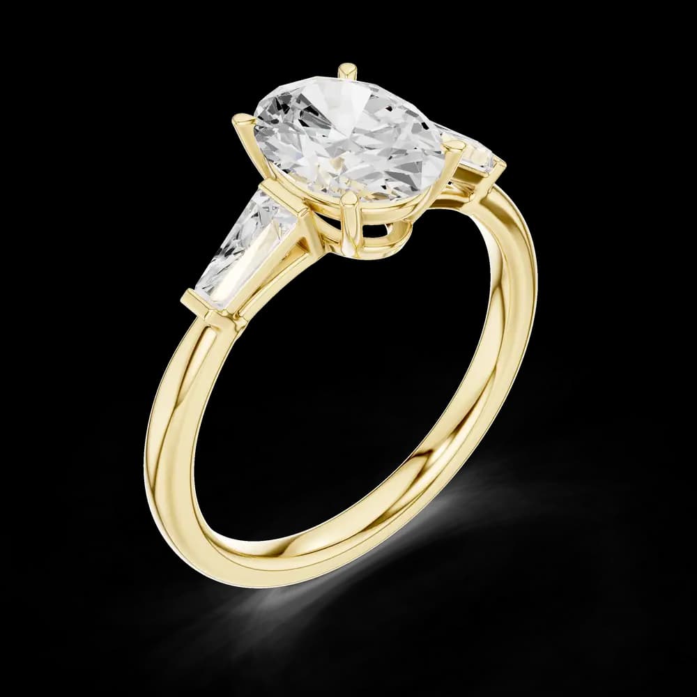 Fern Frond Lab Grown Diamond Nebula Cluster Ring - Image 8 Fern Frond Lab Grown Diamond Nebula Cluster Ring, view 8 of 9
