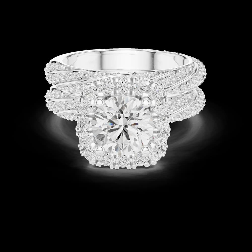 Fern Leaf Lab Grown Diamond Emerald Cut Solitaire - Image 5 Fern Leaf Lab Grown Diamond Emerald Cut Solitaire, view 5 of 9