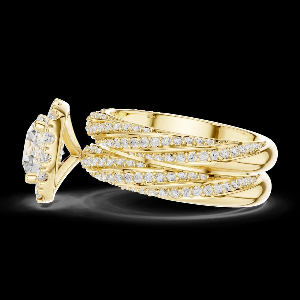 Fern Leaf Lab Grown Diamond Emerald Cut Solitaire - Image 9 Fern Leaf Lab Grown Diamond Emerald Cut Solitaire, view 9 of 9