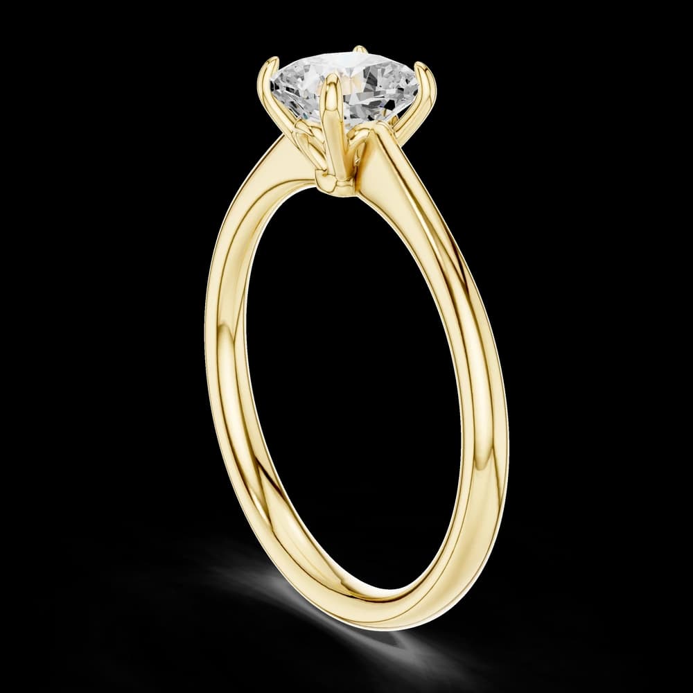 Minimalist Cushion Cut Solitaire Ring - Image 4 Minimalist Cushion Cut Solitaire Ring, view 4 of 6