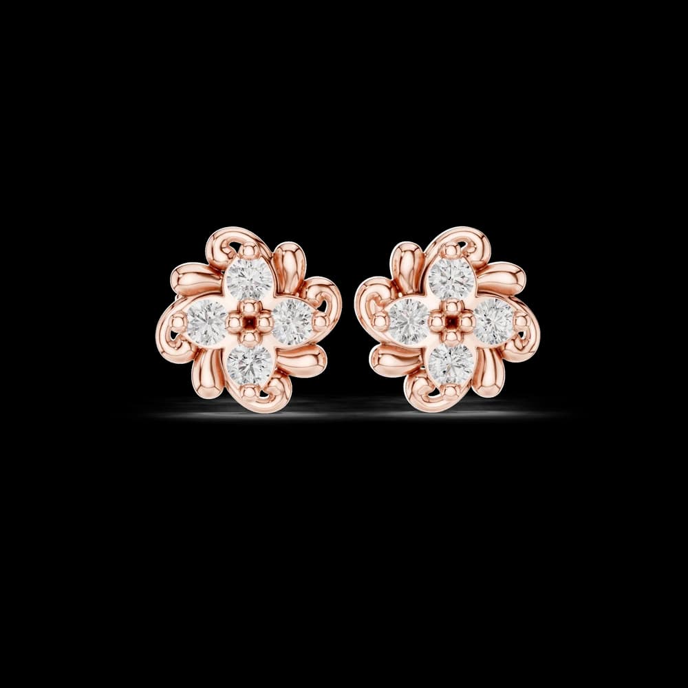 Fine Detail lab grown diamond earring design - Image 1 Fine Detail lab grown diamond earring design, view 1 of 6