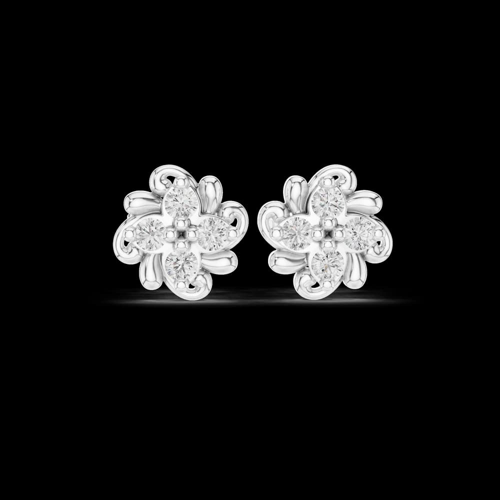 Fine Detail lab grown diamond earring design - Image 2 Fine Detail lab grown diamond earring design, view 2 of 6