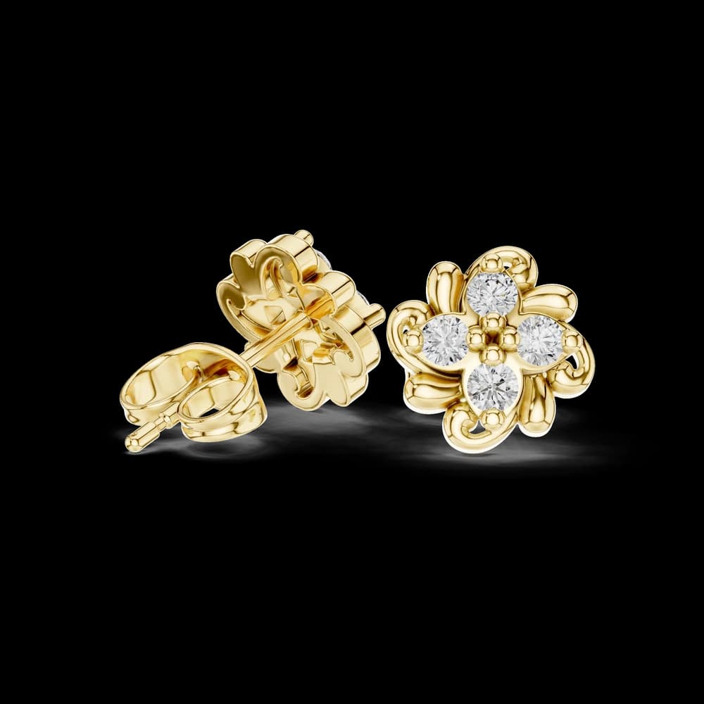 Fine Detail lab grown diamond earring design - Image 4 Fine Detail lab grown diamond earring design, view 4 of 6