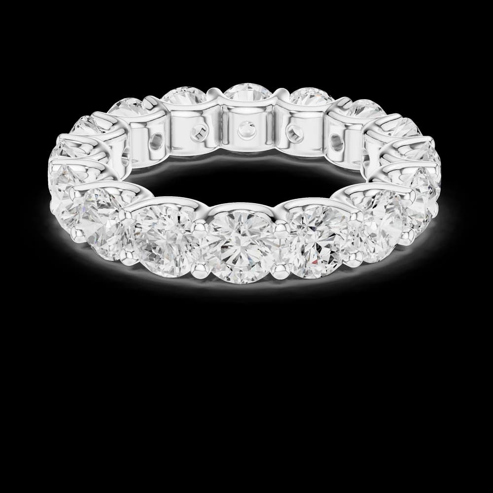 Round Eternity Four Prong Ring - Image 2 Round Eternity Four Prong Ring, view 2 of 6