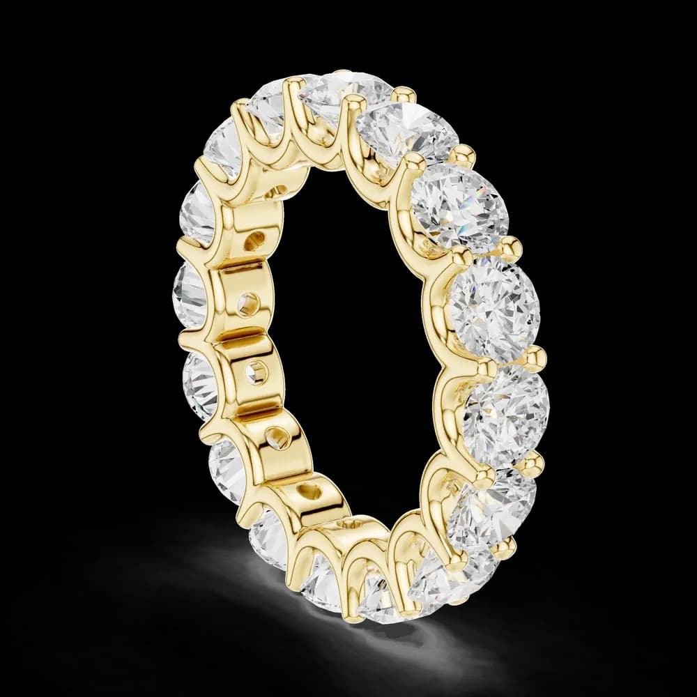 Round Eternity Four Prong Ring - Image 4 Round Eternity Four Prong Ring, view 4 of 6