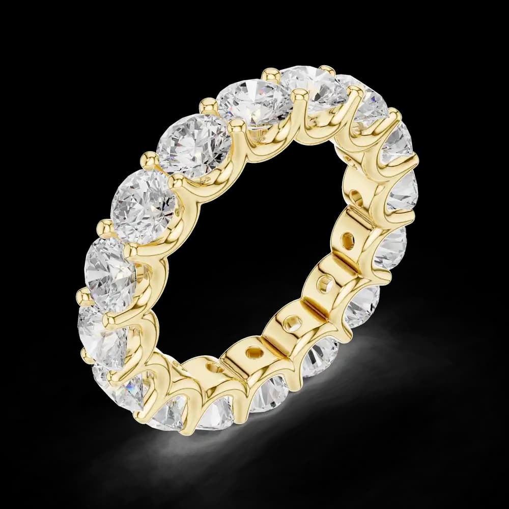 Round Eternity Four Prong Ring - Image 5 Round Eternity Four Prong Ring, view 5 of 6