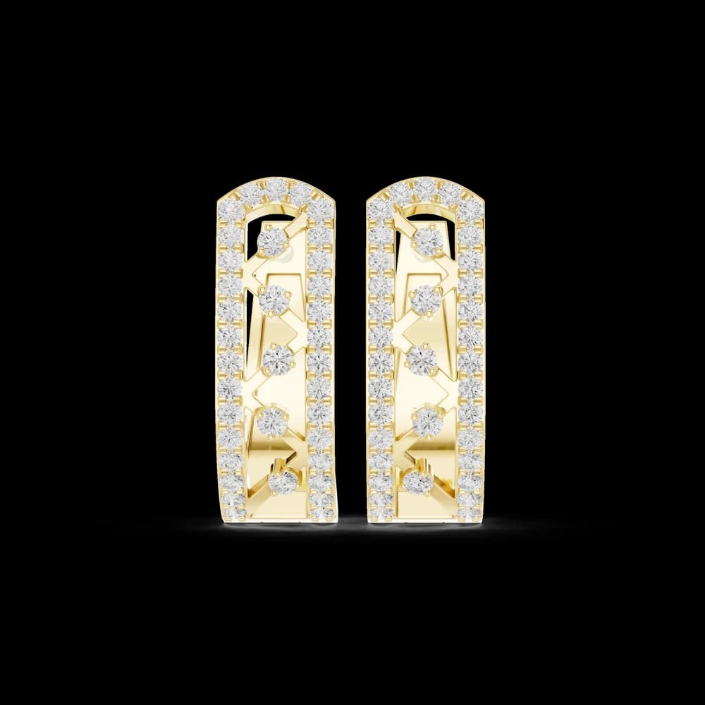 Five Star lab grown diamond earring design - Image 3 Five Star lab grown diamond earring design, view 3 of 6