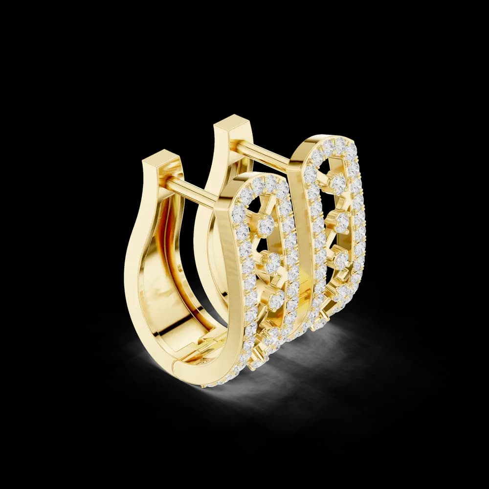 Five Star lab grown diamond earring design - Image 4 Five Star lab grown diamond earring design, view 4 of 6