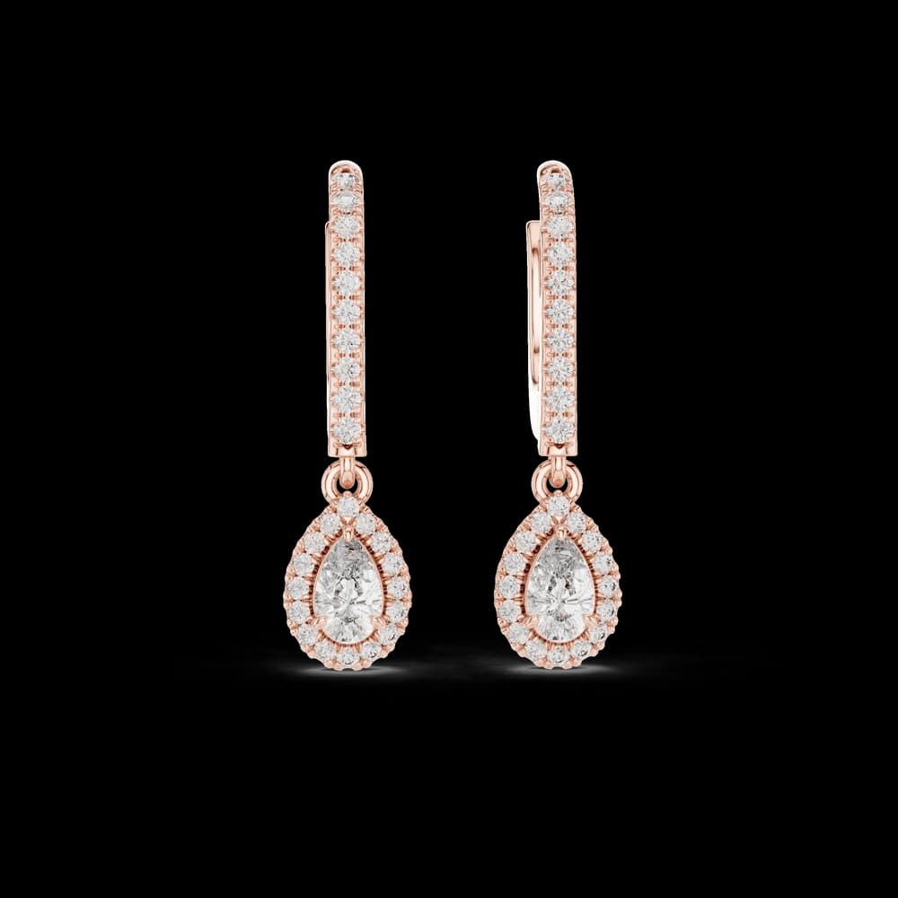 Flaring Lab grown diamond Earrings pair - Image 1 Flaring Lab grown diamond Earrings pair, view 1 of 6