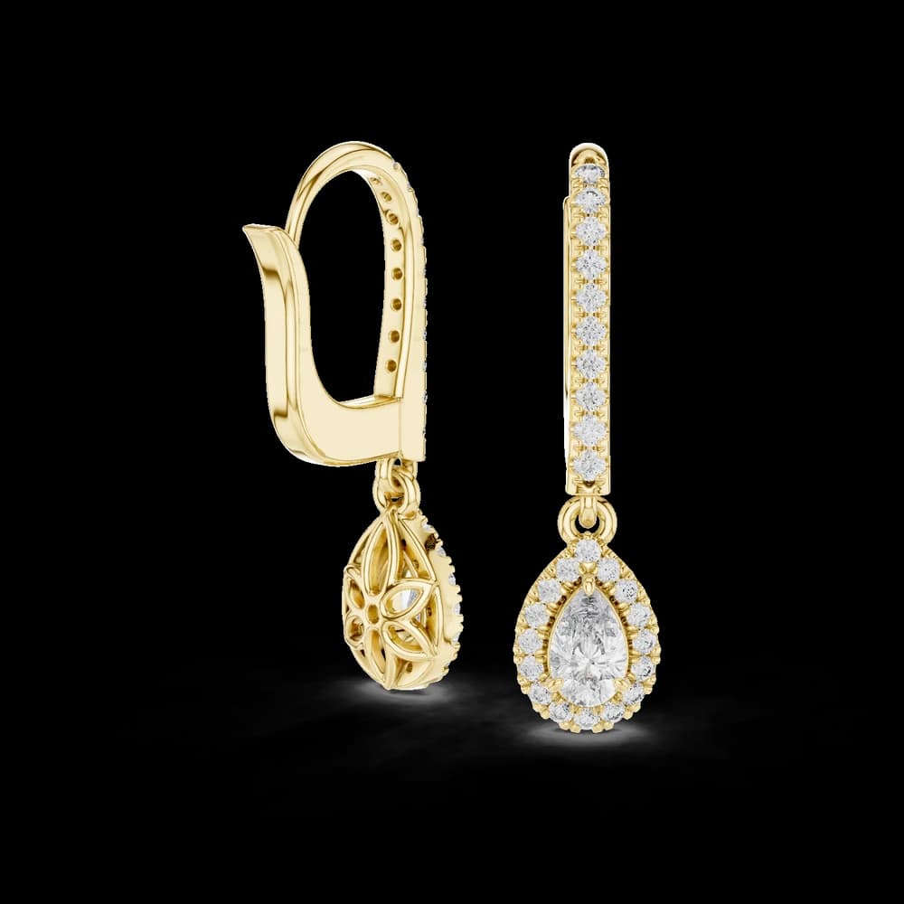 Flaring Lab grown diamond Earrings pair - Image 4 Flaring Lab grown diamond Earrings pair, view 4 of 6