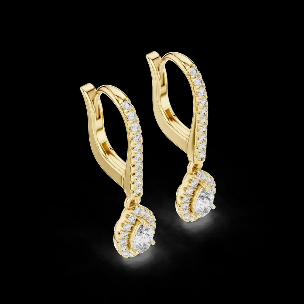 Flaring Lab grown diamond Earrings pair - Image 5 Flaring Lab grown diamond Earrings pair, view 5 of 6