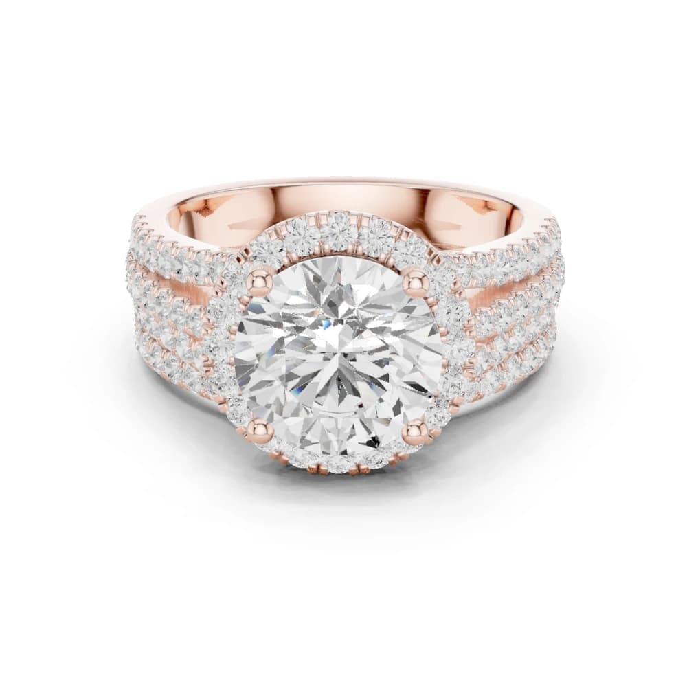 Flint Stone Lab Grown Diamond Tiered Halo Ring - Image 1 Flint Stone Lab Grown Diamond Tiered Halo Ring, view 1 of 9