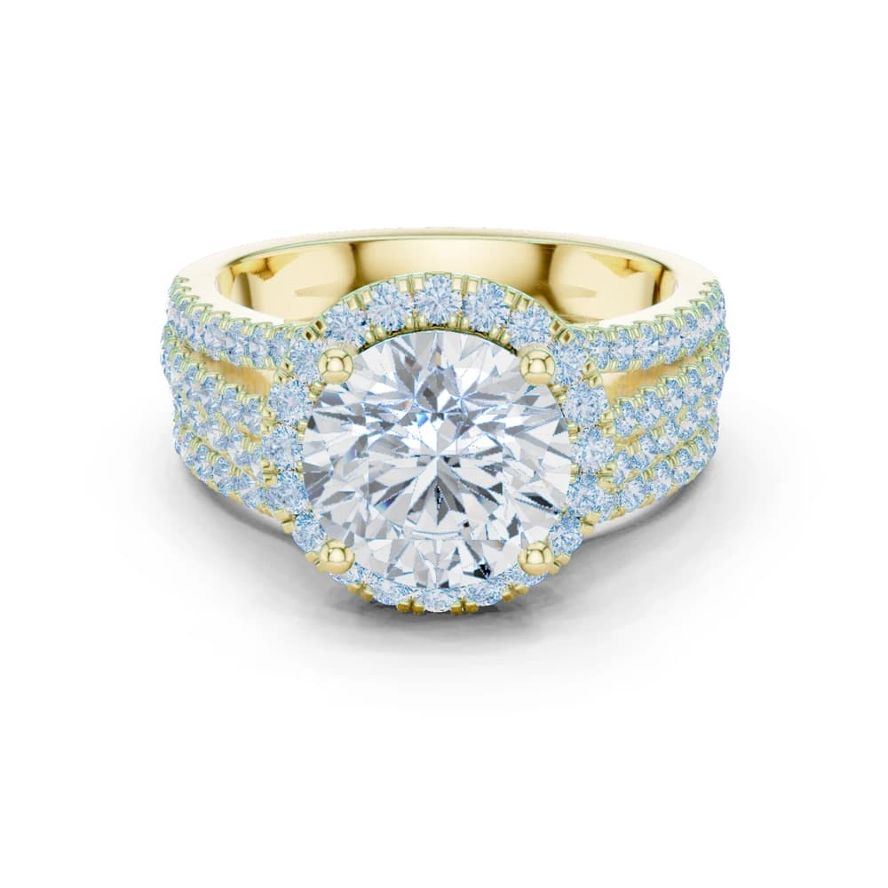Flint Stone Lab Grown Diamond Tiered Halo Ring - Image 3 Flint Stone Lab Grown Diamond Tiered Halo Ring, view 3 of 9