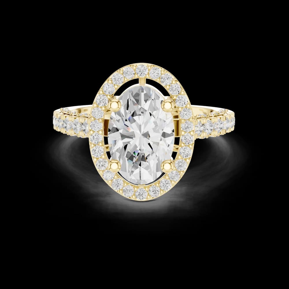 Floating Basket Lab Grown Diamond Ring - Image 3 Floating Basket Lab Grown Diamond Ring, view 3 of 6