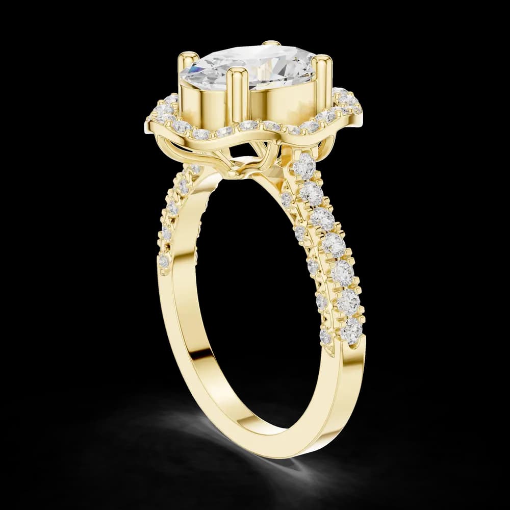 Floating Basket Lab Grown Diamond Ring - Image 4 Floating Basket Lab Grown Diamond Ring, view 4 of 6