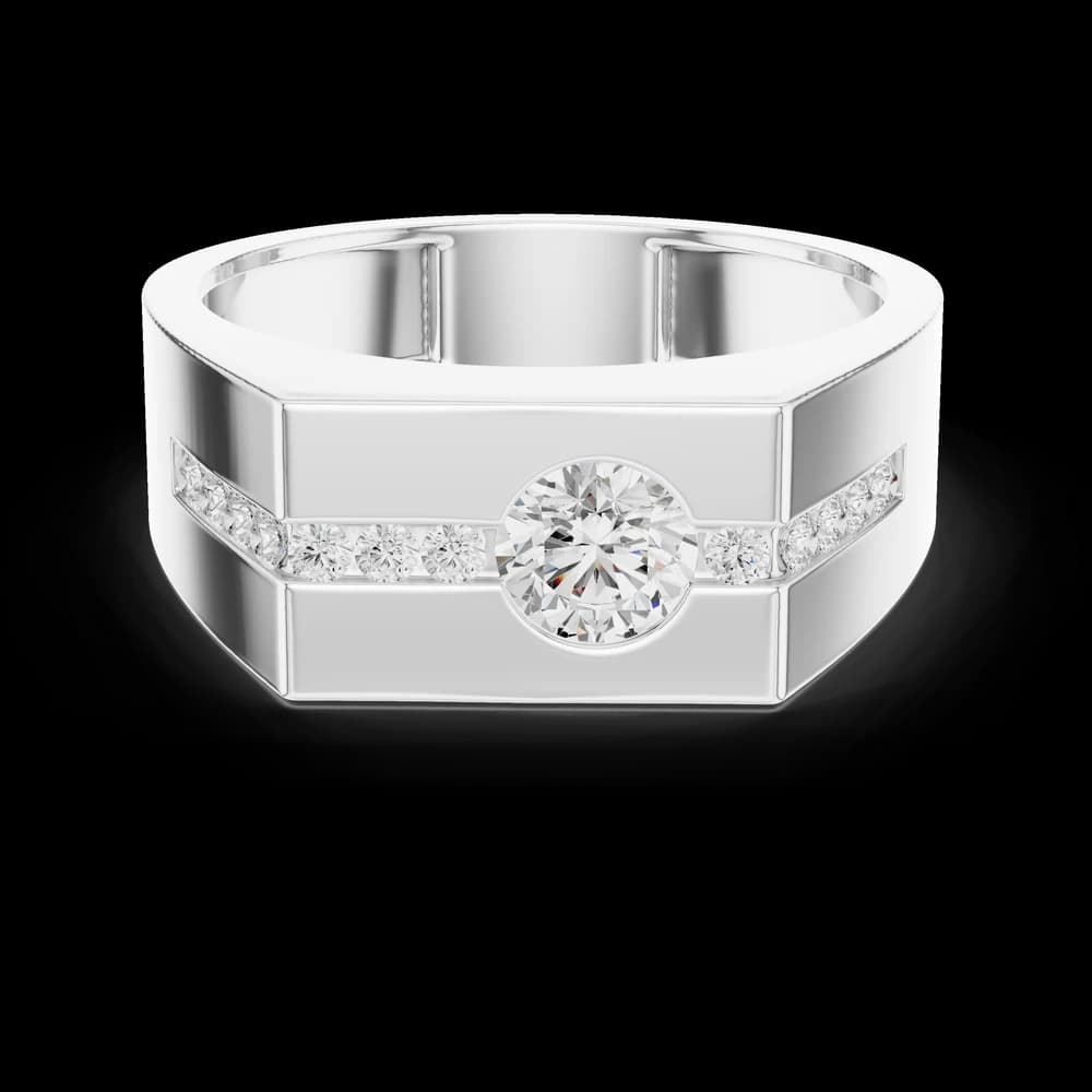 Floating Center Lab Grown Diamond Ring - Image 2 Floating Center Lab Grown Diamond Ring, view 2 of 6