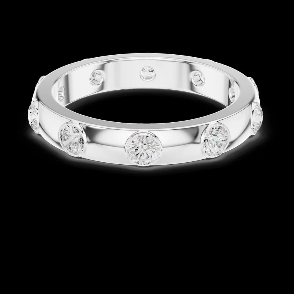 Classic Flush Set Lab Grown Diamond Eternity Band - Image 2 Classic Flush Set Lab Grown Diamond Eternity Band, view 2 of 6
