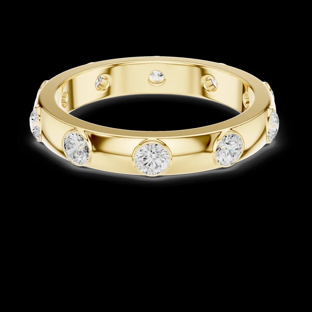 Classic Flush Set Lab Grown Diamond Eternity Band - Image 3 Classic Flush Set Lab Grown Diamond Eternity Band, view 3 of 6