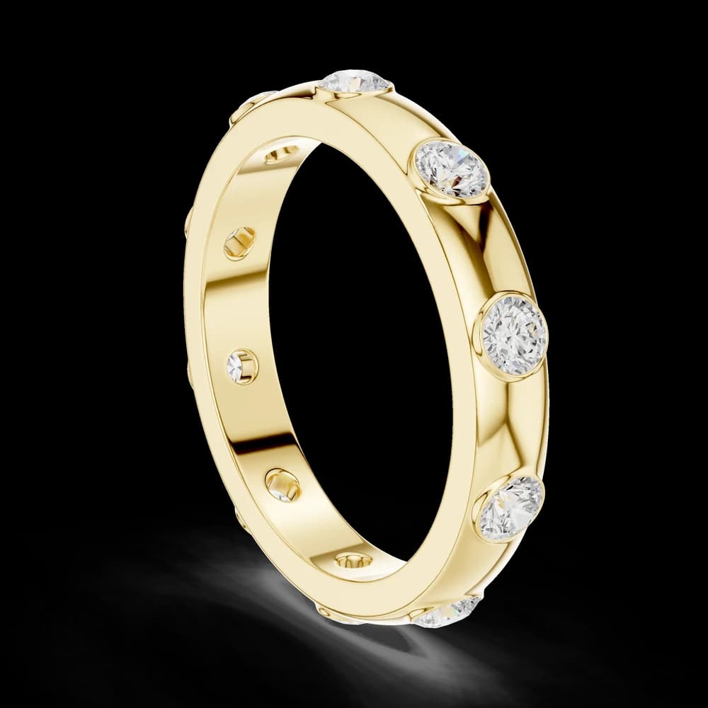 Classic Flush Set Lab Grown Diamond Eternity Band - Image 4 Classic Flush Set Lab Grown Diamond Eternity Band, view 4 of 6