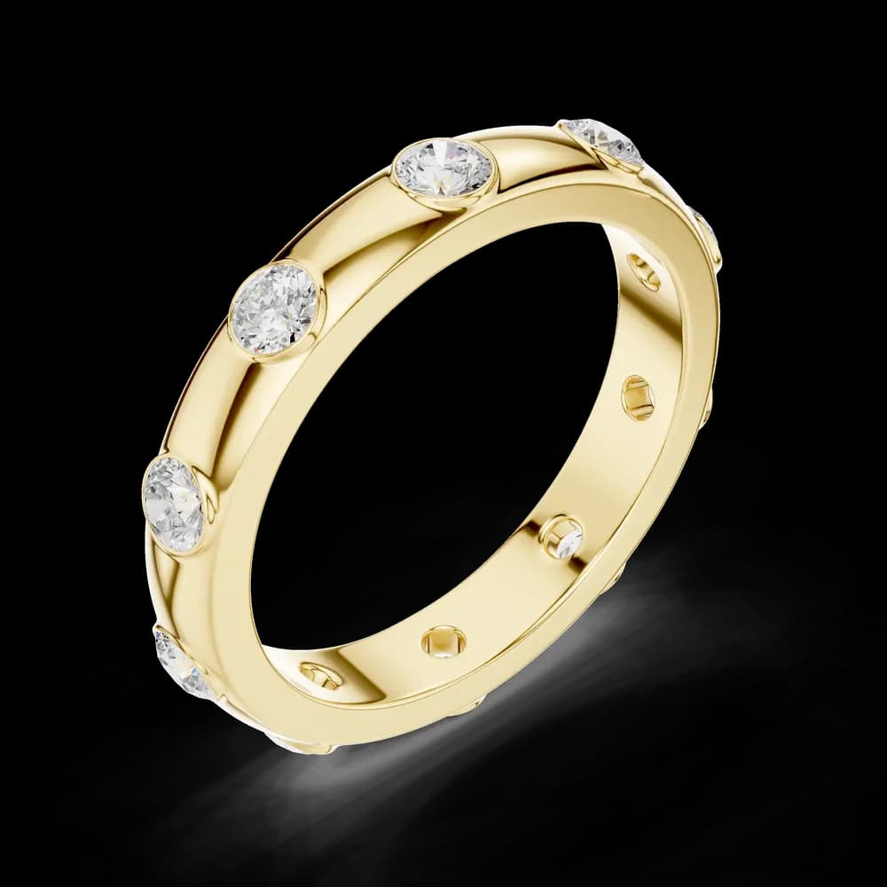 Classic Flush Set Lab Grown Diamond Eternity Band - Image 5 Classic Flush Set Lab Grown Diamond Eternity Band, view 5 of 6