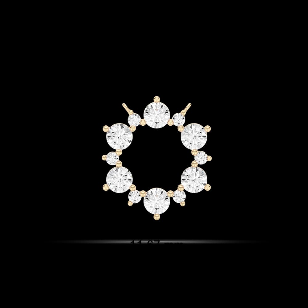Floating Lab Grown Diamond Circle Necklace - Image 2 Floating Lab Grown Diamond Circle Necklace, view 2 of 4