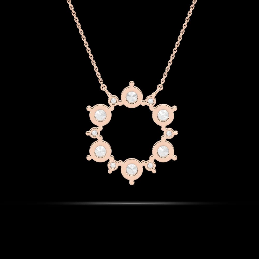 Floating Lab Grown Diamond Circle Necklace - Image 4 Floating Lab Grown Diamond Circle Necklace, view 4 of 4