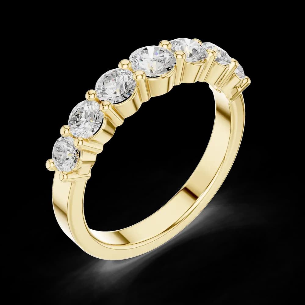 Classic Seven-Stone Round Eternity Band - Image 5 Classic Seven-Stone Round Eternity Band, view 5 of 6