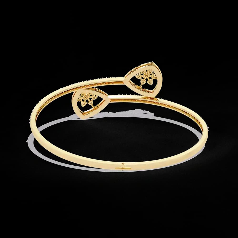 Sparkling Floral Lab Grown Diamond Bracelet - Image 2 Sparkling Floral Lab Grown Diamond Bracelet, view 2 of 4
