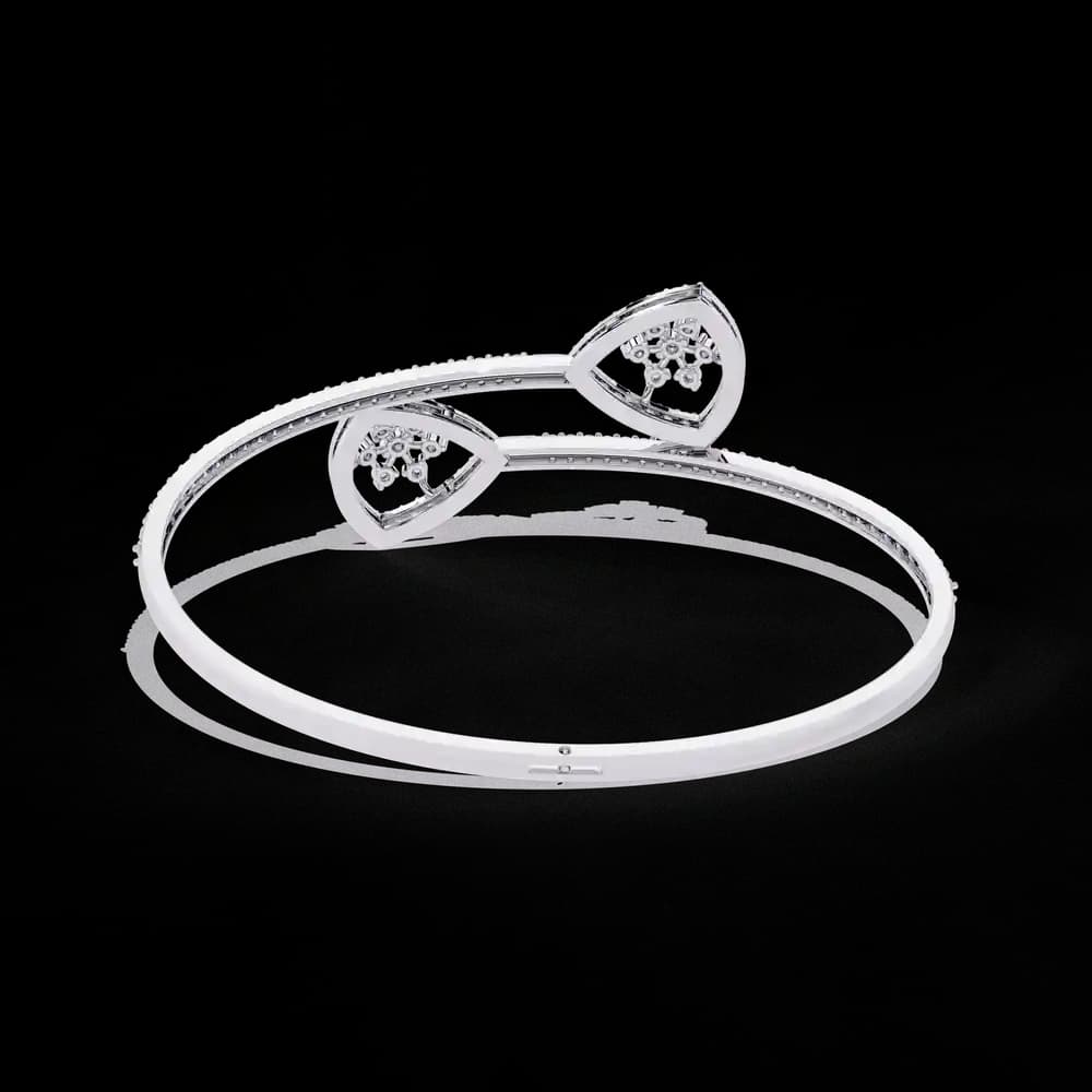 Sparkling Floral Lab Grown Diamond Bracelet - Image 4 Sparkling Floral Lab Grown Diamond Bracelet, view 4 of 4