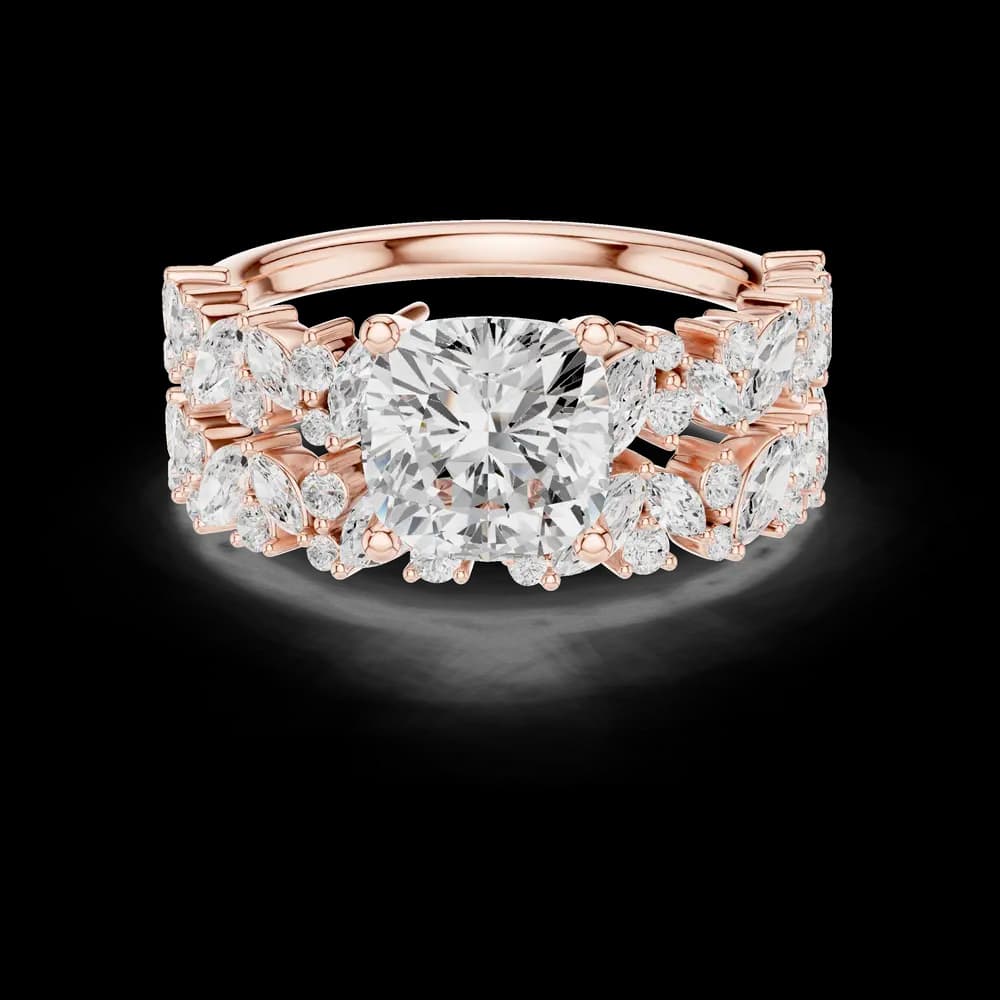 Cushion Cut Marquise Lab Grown Diamond Ring - Image 1 Cushion Cut Marquise Lab Grown Diamond Ring, view 1 of 6