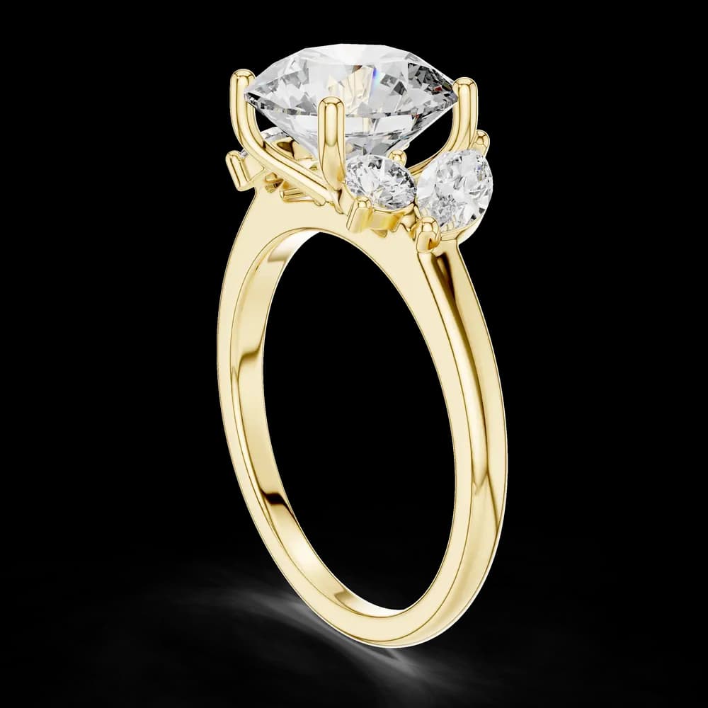 Grand Multi-Stone Setting Featuring Round and Marquise Cut Lab Grown Diamond Ring - Image 3 Grand Multi-Stone Setting Featuring Round and Marquise Cut Lab Grown Diamond Ring, view 3 of 4