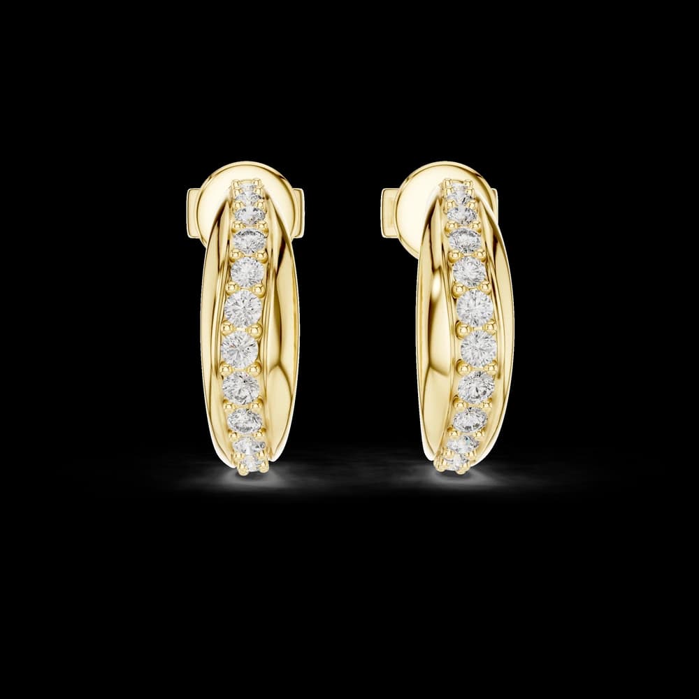 Fluid Pear Silhouette Lab Grown Diamond Earrings - Image 1 Fluid Pear Silhouette Lab Grown Diamond Earrings, view 1 of 4