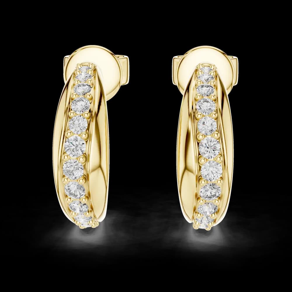 Fluid Pear Silhouette Lab Grown Diamond Earrings - Image 2 Fluid Pear Silhouette Lab Grown Diamond Earrings, view 2 of 4