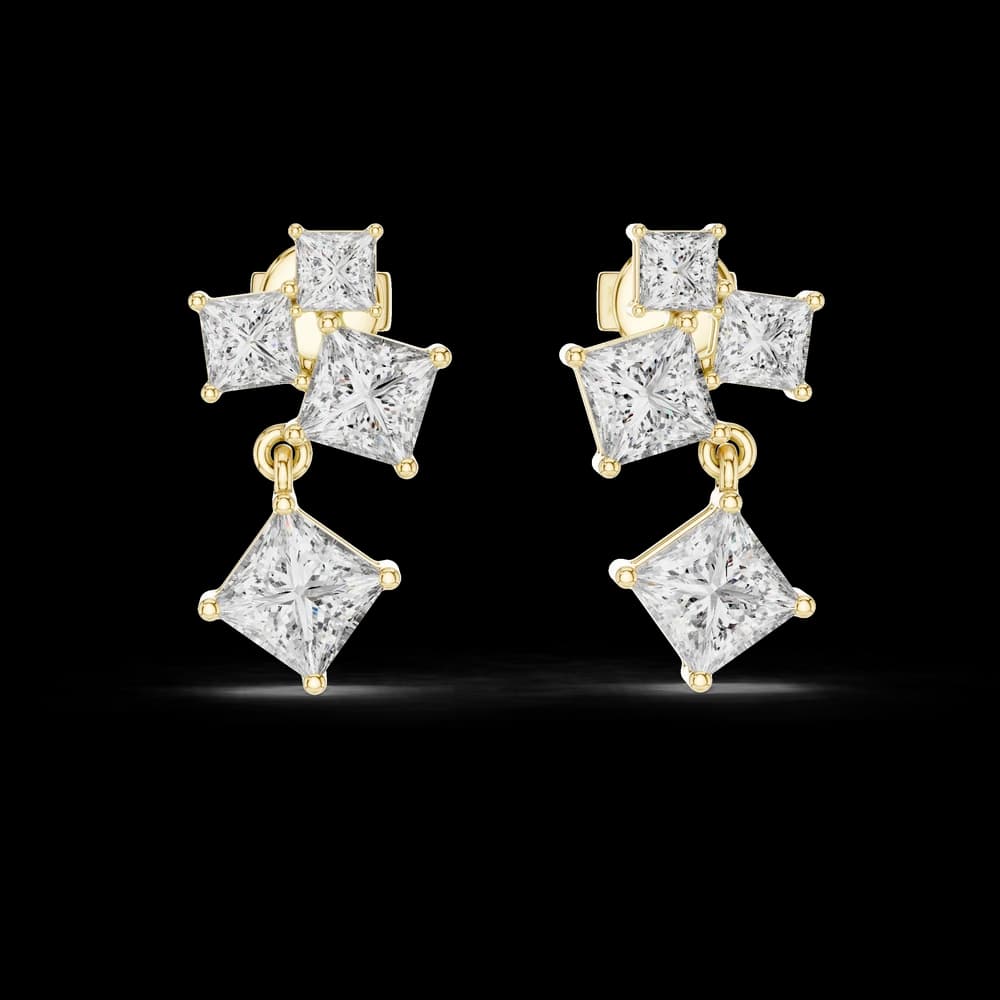 Flush Bezel Set Lab Grown Diamond Earrings - Image 1 Flush Bezel Set Lab Grown Diamond Earrings, view 1 of 4
