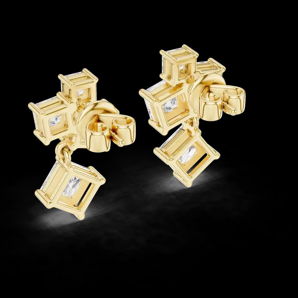 Flush Bezel Set Lab Grown Diamond Earrings - Image 4 Flush Bezel Set Lab Grown Diamond Earrings, view 4 of 4