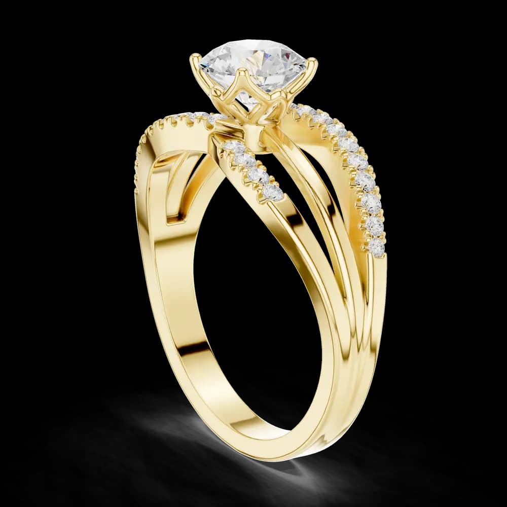 Fluted Basket Lab Grown Diamond Ring - Image 4 Fluted Basket Lab Grown Diamond Ring, view 4 of 6