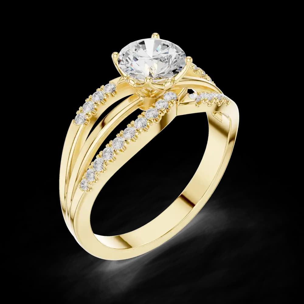 Fluted Basket Lab Grown Diamond Ring - Image 5 Fluted Basket Lab Grown Diamond Ring, view 5 of 6