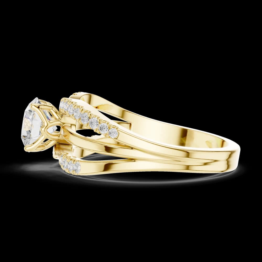 Fluted Basket Lab Grown Diamond Ring - Image 6 Fluted Basket Lab Grown Diamond Ring, view 6 of 6