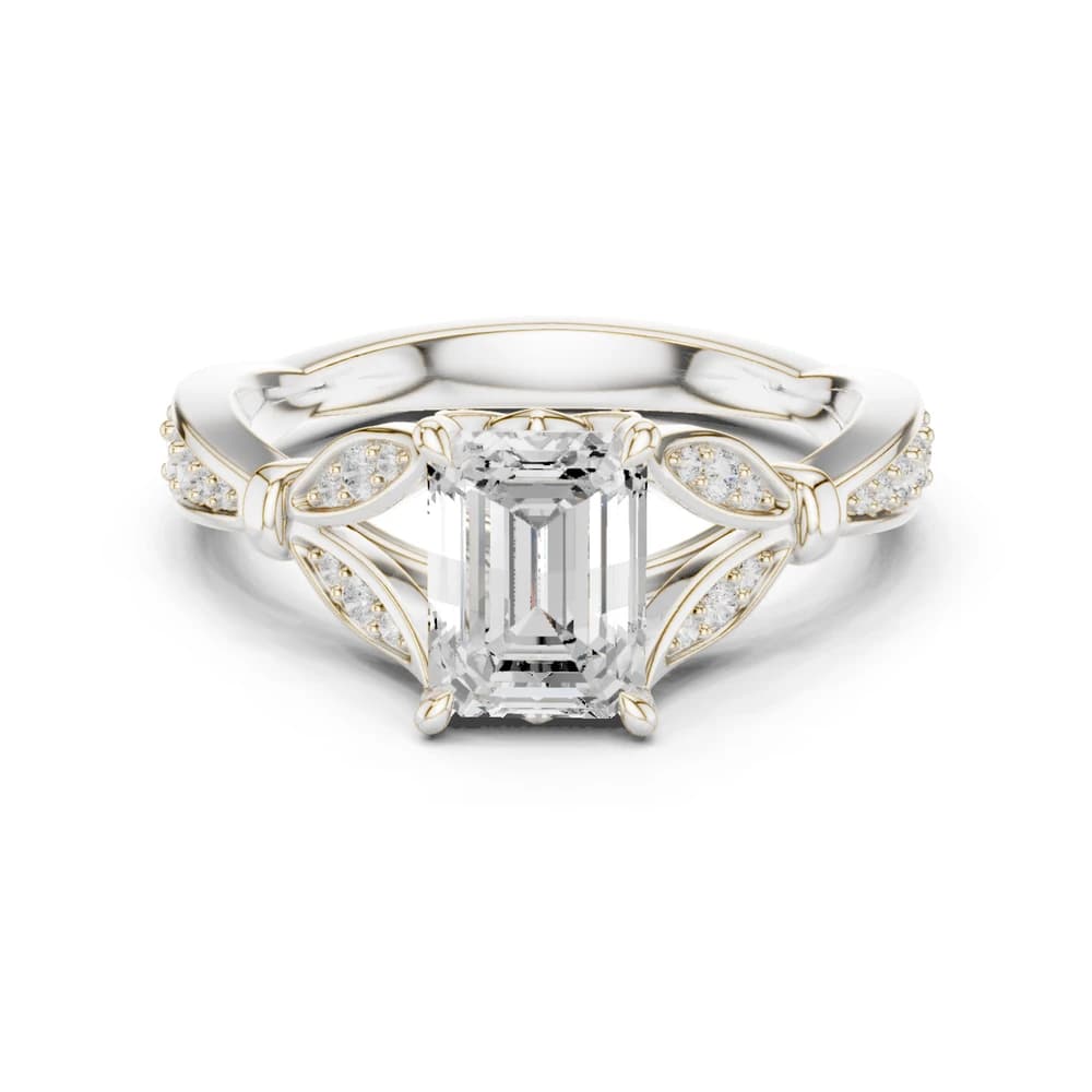 Forest Canopy Lab Grown Diamond Emerald Cut Ring - Image 2 Forest Canopy Lab Grown Diamond Emerald Cut Ring, view 2 of 9
