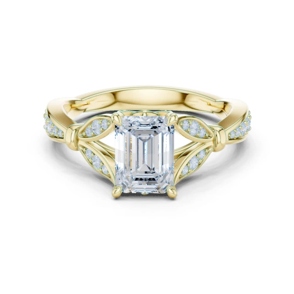 Forest Canopy Lab Grown Diamond Emerald Cut Ring - Image 3 Forest Canopy Lab Grown Diamond Emerald Cut Ring, view 3 of 9